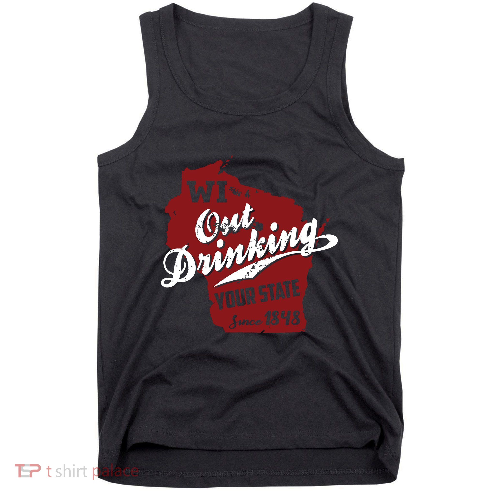 Wisconsin Out Drinking Your State Beer Group Tank Top