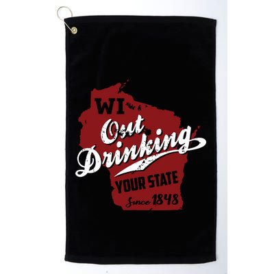 Wisconsin Out Drinking Your State Beer Group Golf Towel