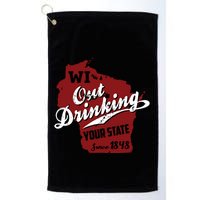 Wisconsin Out Drinking Your State Beer Group Golf Towel