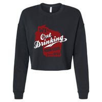 Wisconsin Out Drinking Your State Beer Group Cropped Pullover Crew