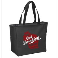Wisconsin Out Drinking Your State Beer Group Zip Tote Bag