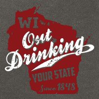 Wisconsin Out Drinking Your State Beer Group Cotton Canvas Backpack
