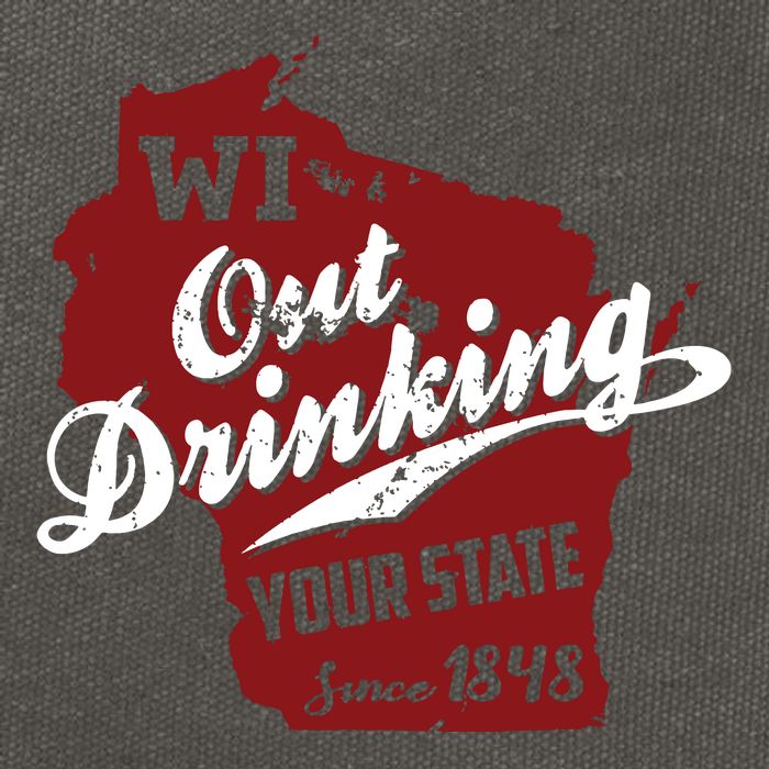 Wisconsin Out Drinking Your State Beer Group Cotton Canvas Backpack