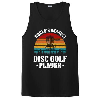 Worlds Okayest Disc Golf Frisbee Golf Funny Gift Frolf Golfing Gift PosiCharge Competitor Tank