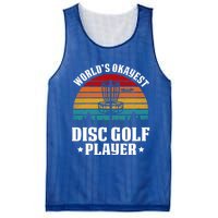 Worlds Okayest Disc Golf Frisbee Golf Funny Gift Frolf Golfing Gift Mesh Reversible Basketball Jersey Tank