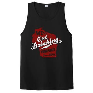 Wisconsin Out Drinking Your State Beer PosiCharge Competitor Tank