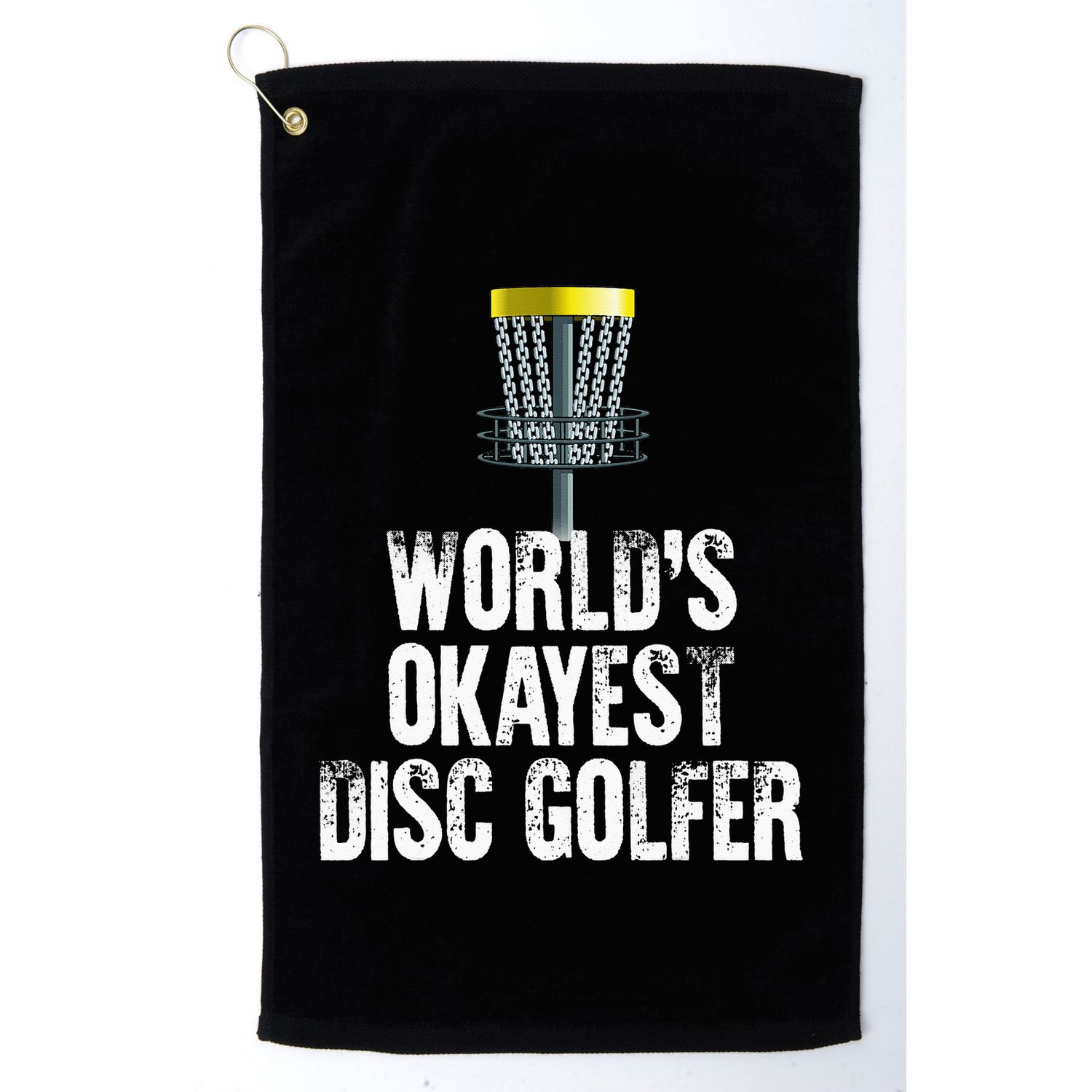World's Okayest Disc Golfer Disc Golf Frisbee Throwing Gift Golf Towel