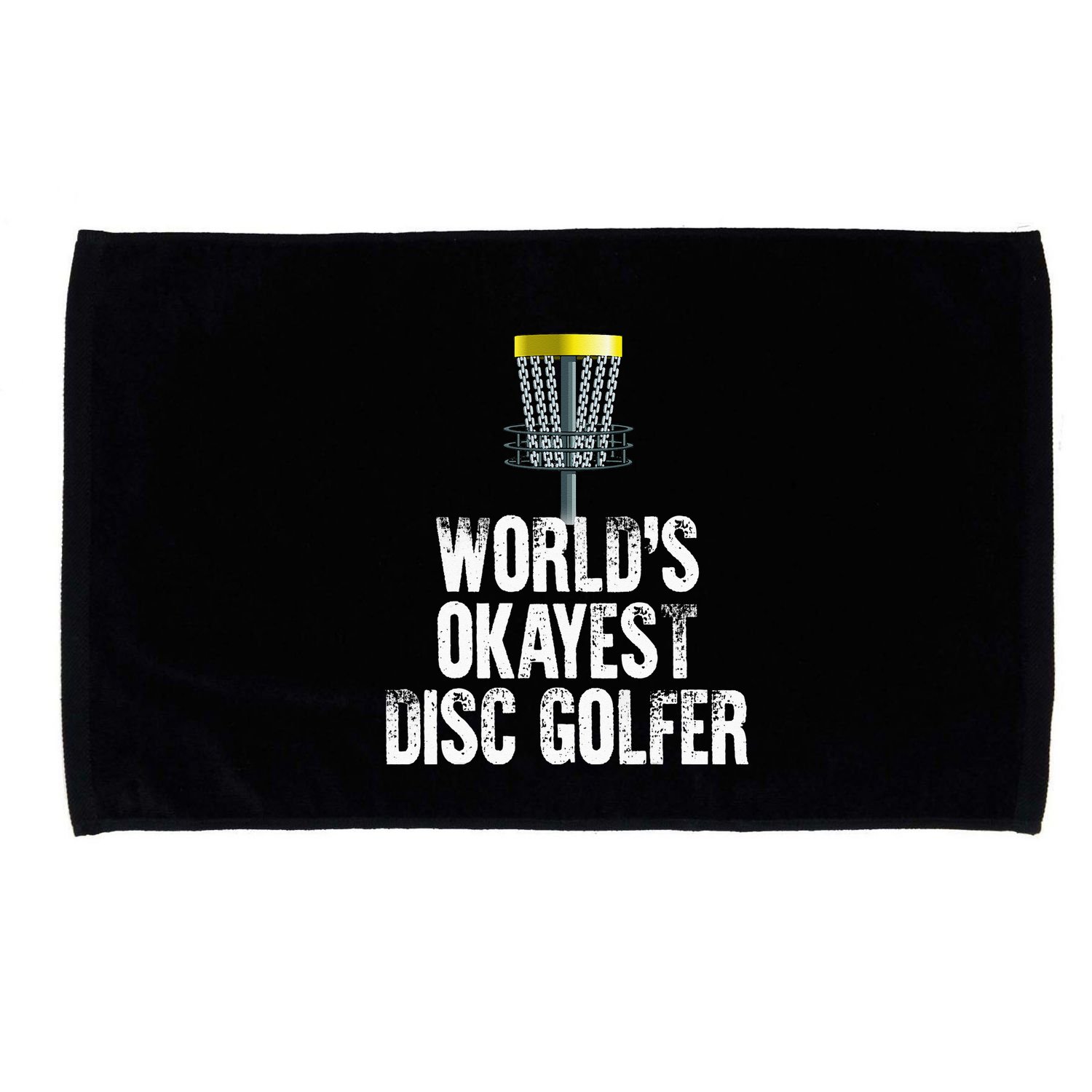 World's Okayest Disc Golfer Disc Golf Frisbee Throwing Gift Microfiber Hand Towel