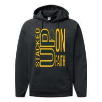 Words of encouragement  Stacked up on Faith T24 Performance Fleece Hoodie