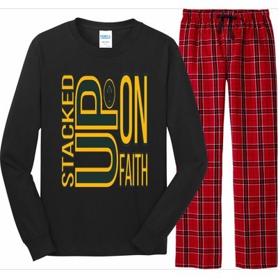 Words of encouragement  Stacked up on Faith T24 Long Sleeve Pajama Set