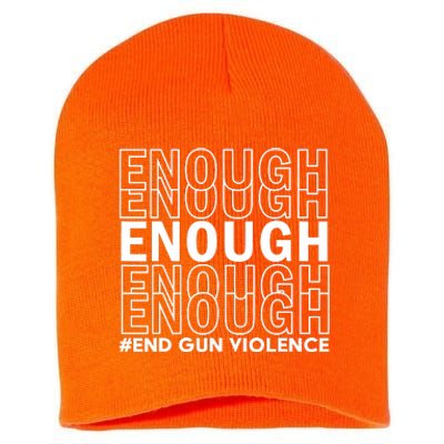 Wear Orange End Gun Violence Protect Kids Not Guns Short Acrylic Beanie