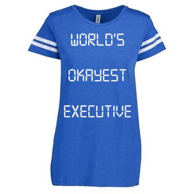 Worlds Okayest Executive Chef Funny Executive Chef Cool Gift Enza Ladies Jersey Football T-Shirt