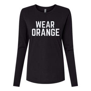 Wear Orange End Gun Violence Awareness Protect Our Children Womens Cotton Relaxed Long Sleeve T-Shirt