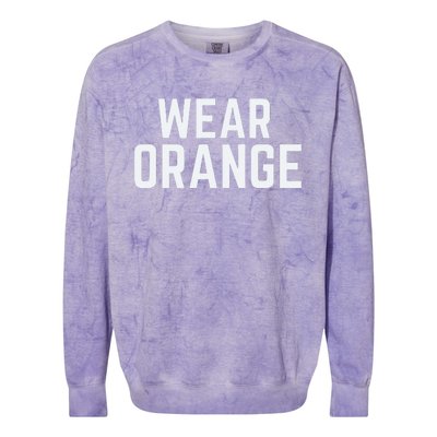 Wear Orange End Gun Violence Awareness Protect Our Children Colorblast Crewneck Sweatshirt