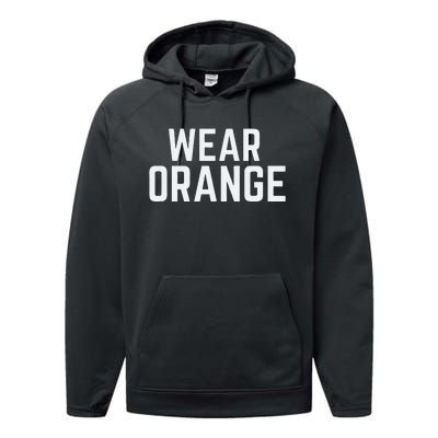 Wear Orange End Gun Violence Awareness Protect Our Children Performance Fleece Hoodie