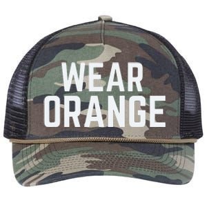 Wear Orange End Gun Violence Awareness Protect Our Children Retro Rope Trucker Hat Cap