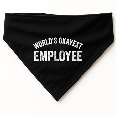 World’S Okayest Employee Funny Employee Best Employee Ever Greatest Employee USA-Made Doggie Bandana