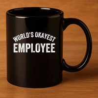 World’S Okayest Employee Funny Employee Best Employee Ever Greatest Employee 11oz C Handle Ceramic Mug