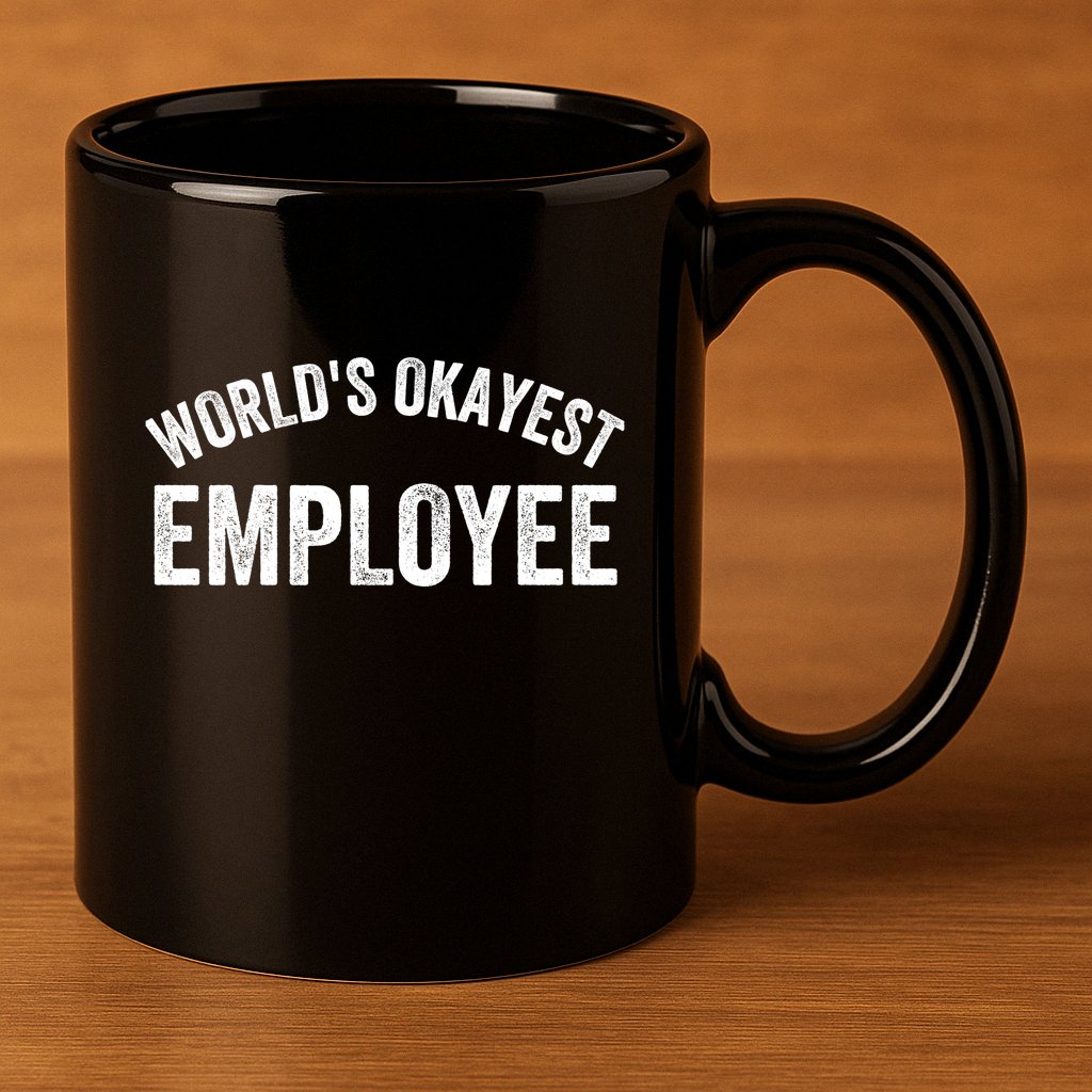 World’S Okayest Employee Funny Employee Best Employee Ever Greatest Employee 11oz C Handle Ceramic Mug