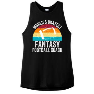 World’s Okayest Fantasy Football Coach Funny Fantasy Football Fantasy Football Ladies PosiCharge Tri-Blend Wicking Tank