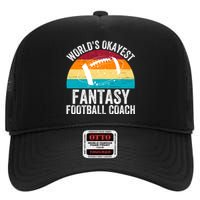 World’s Okayest Fantasy Football Coach Funny Fantasy Football Fantasy Football High Crown Mesh Back Trucker Hat