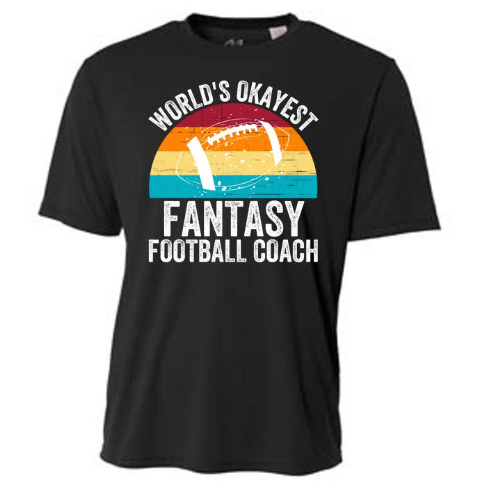 World’s Okayest Fantasy Football Coach Funny Fantasy Football Fantasy Football Cooling Performance Crew T-Shirt