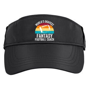 World’s Okayest Fantasy Football Coach Funny Fantasy Football Fantasy Football Adult Drive Performance Visor