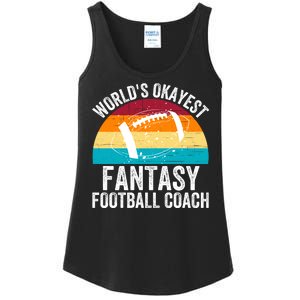 World’s Okayest Fantasy Football Coach Funny Fantasy Football Fantasy Football Ladies Essential Tank