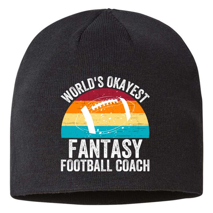 World’s Okayest Fantasy Football Coach Funny Fantasy Football Fantasy Football Sustainable Beanie