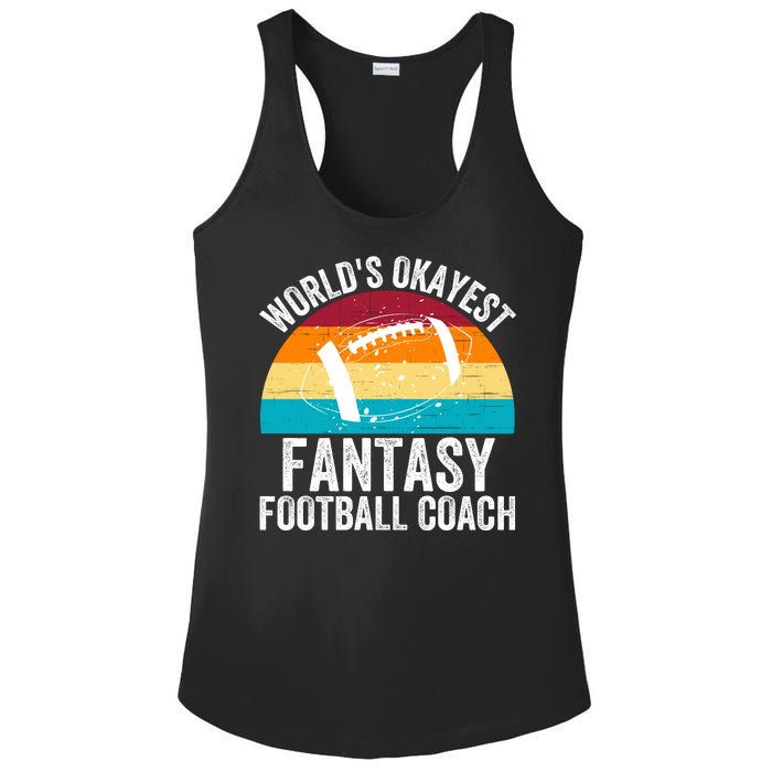 World’s Okayest Fantasy Football Coach Funny Fantasy Football Fantasy Football Ladies PosiCharge Competitor Racerback Tank