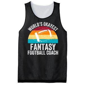 World’s Okayest Fantasy Football Coach Funny Fantasy Football Fantasy Football Mesh Reversible Basketball Jersey Tank