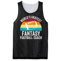 World’s Okayest Fantasy Football Coach Funny Fantasy Football Fantasy Football Mesh Reversible Basketball Jersey Tank