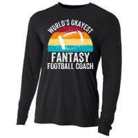 World’s Okayest Fantasy Football Coach Funny Fantasy Football Fantasy Football Cooling Performance Long Sleeve Crew