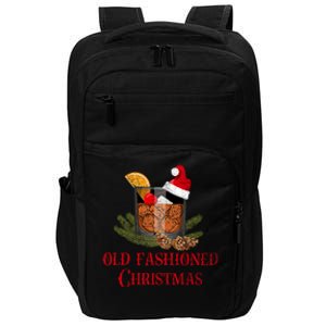 Whiskey Old Fashioned Christmas Funny Bourbon Cocktail Gift Impact Tech Backpack