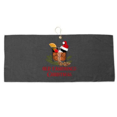 Whiskey Old Fashioned Christmas Funny Bourbon Cocktail Gift Large Microfiber Waffle Golf Towel