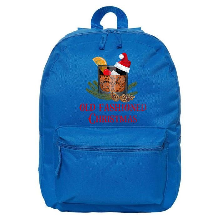 Whiskey Old Fashioned Christmas Funny Bourbon Cocktail Gift 16 in Basic Backpack