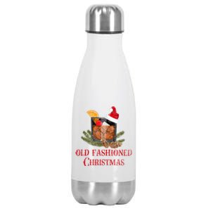 Whiskey Old Fashioned Christmas Funny Bourbon Cocktail Gift Stainless Steel Insulated Water Bottle