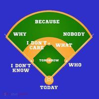 WhoS On First Baseball Diamond Fielding Card T-Shirt