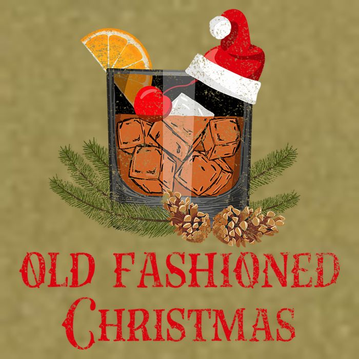 Whiskey Old Fashioned Christmas Funny Bourbon Cocktail Meaningful Gift Garment-Dyed Women's Muscle Tee