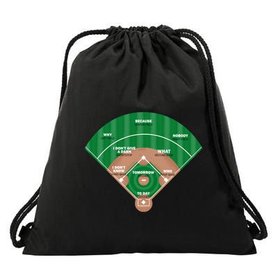 WhoS On First Baseball Funny Game Play Sport Fan Playing Gift Drawstring Bag