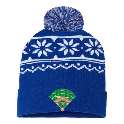 WhoS On First Baseball Funny Game Play Sport Fan Playing Gift USA-Made Snowflake Beanie