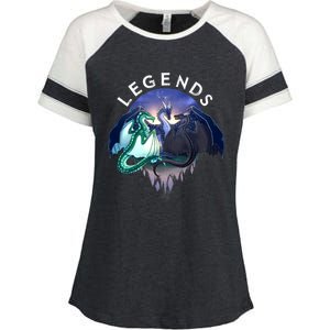 Wings Of Fire Legends Fathom Darkstalker Clearsight Enza Ladies Jersey Colorblock Tee