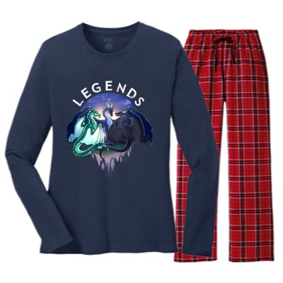 Wings Of Fire Legends Fathom Darkstalker Clearsight Women's Long Sleeve Flannel Pajama Set 