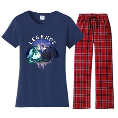 Wings Of Fire Legends Fathom Darkstalker Clearsight Women's Flannel Pajama Set