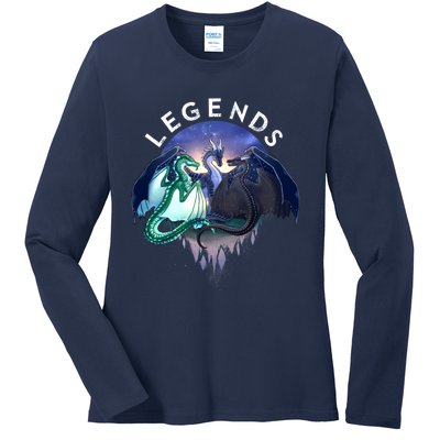 Wings Of Fire Legends Fathom Darkstalker Clearsight Ladies Long Sleeve Shirt