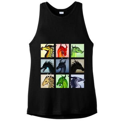 WING OF FIRES LEGENDS FATHOM DARKSTALKER CLEARSIGHT  Ladies PosiCharge Tri-Blend Wicking Tank