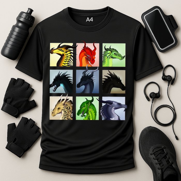 WING OF FIRES LEGENDS FATHOM DARKSTALKER CLEARSIGHT  Cooling Performance Crew T-Shirt