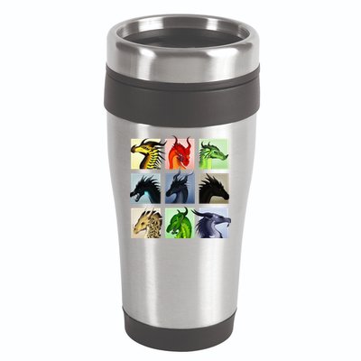 WING OF FIRES LEGENDS FATHOM DARKSTALKER CLEARSIGHT  16oz Travel Tumbler