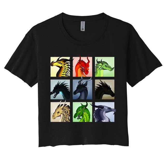 WING OF FIRES LEGENDS FATHOM DARKSTALKER CLEARSIGHT  Crop Top