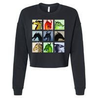 WING OF FIRES LEGENDS FATHOM DARKSTALKER CLEARSIGHT  Cropped Pullover Crew
